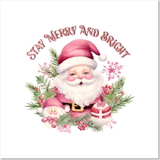 Vintage Pink Christmas Quote Posters and Art